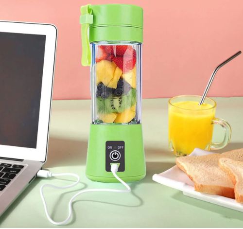 Portable Blender Juicer Cup with 6 Blades, 2000mAh Battery, and 380ml Capacity – Ideal for Smoothies, Juices, and Shakes