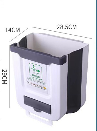 Foldable Hanging Trash Can for Kitchen – Space-Saving, Convenient Waste Disposal