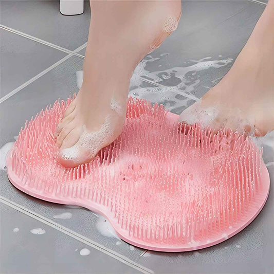 Silicone Foot and Back Scrubber  – Shower Massage Pad & Exfoliating Brush