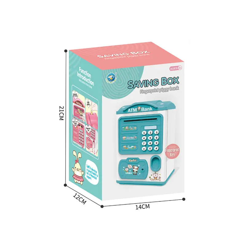 Mini ATM Money Saving Box with Fingerprint